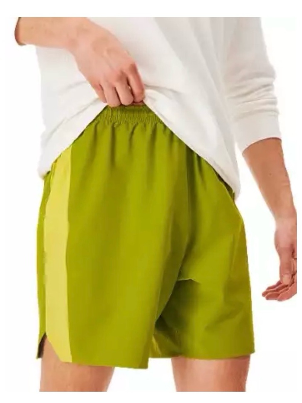 NEW Outdoor Voices High Stride 7" Shorts green apple size Small